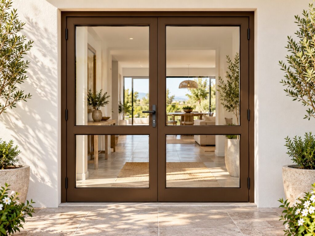 Bronze Aluminium Entrance Doors – lifestyle illustration
