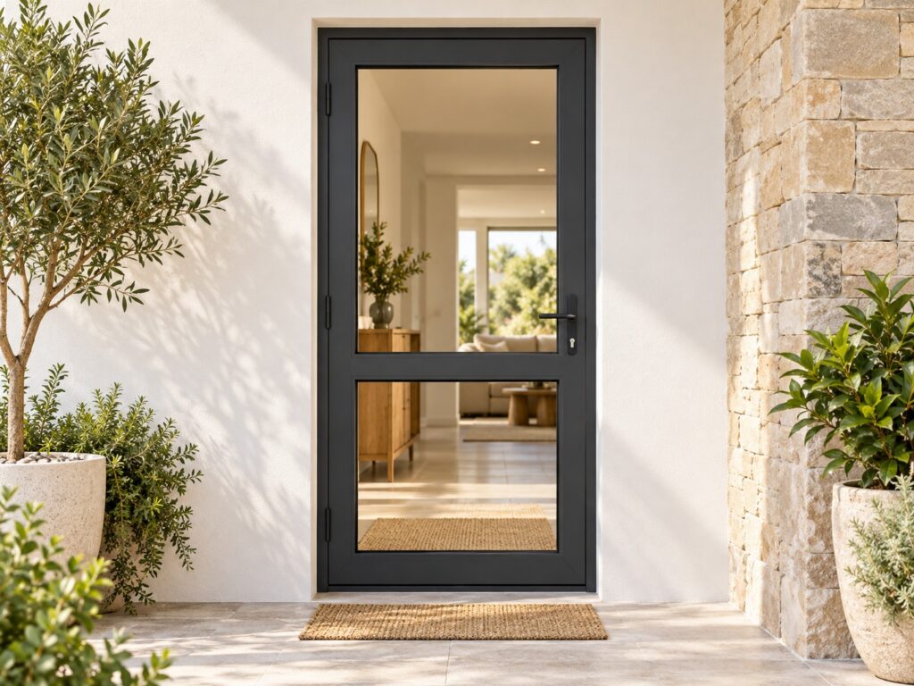 Charcoal Aluminium Entrance Doors – lifestyle illustration