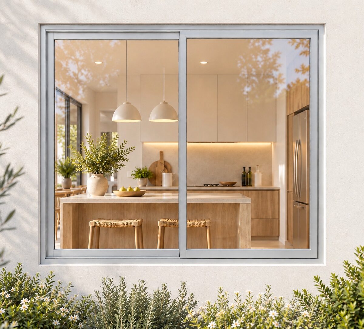 kenzo hs1212s silver 1200x1200mm sliding window
