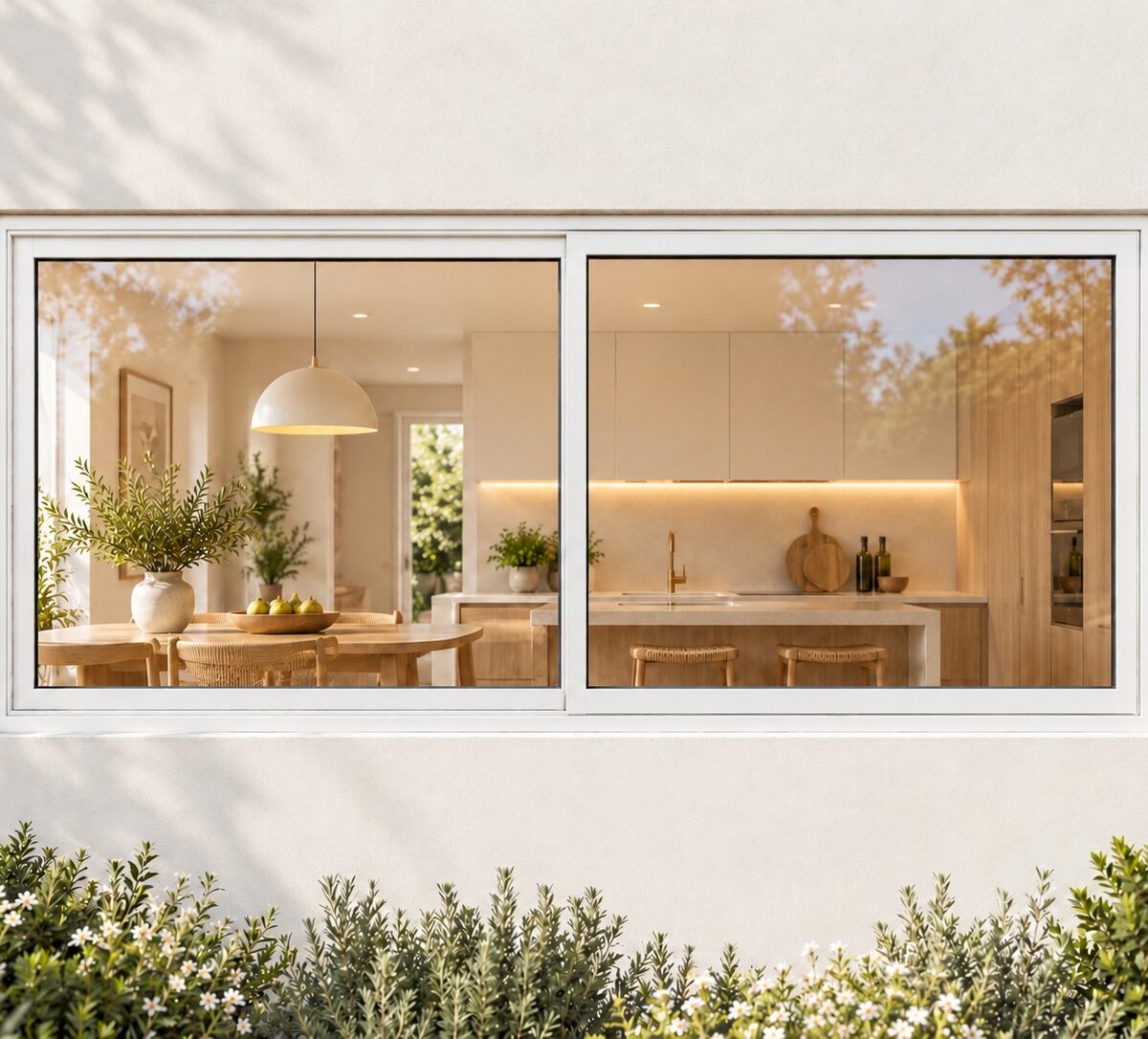 kenzo hs126w white 1200x600mm sliding window