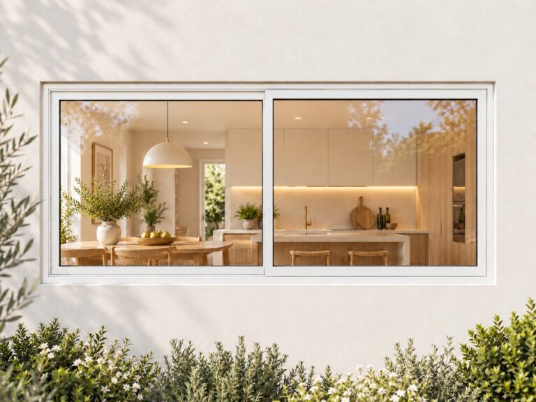kenzo hs126w white 1200x600mm sliding window