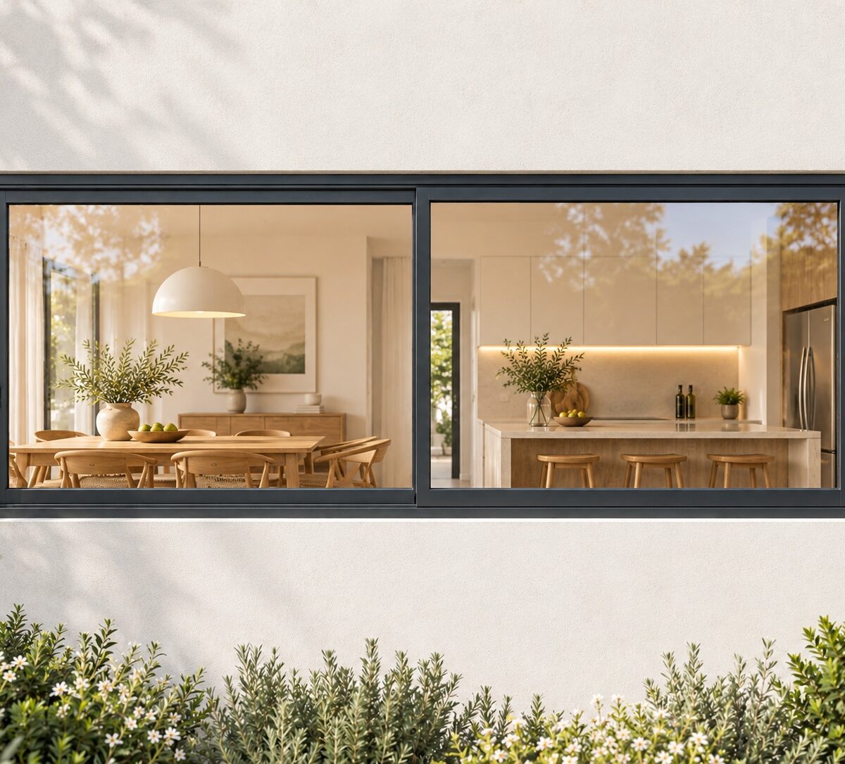 kenzo hs156c charcoal 1500x600mm sliding window