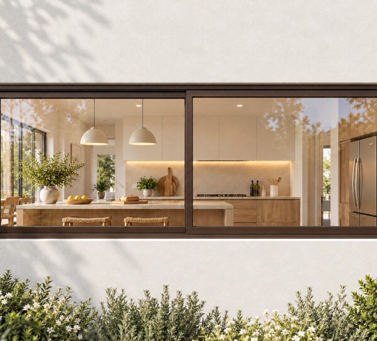 kenzo hs186b bronze 1800x600mm sliding window