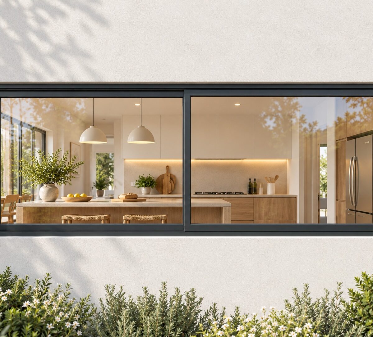 kenzo hs186c charcoal 1800x600mm sliding window