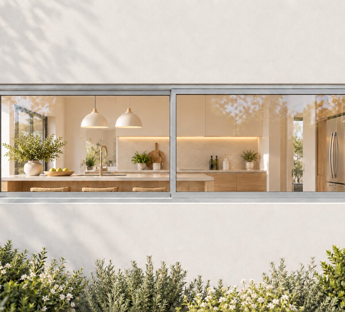 kenzo hs216s silver 2100x600mm sliding window