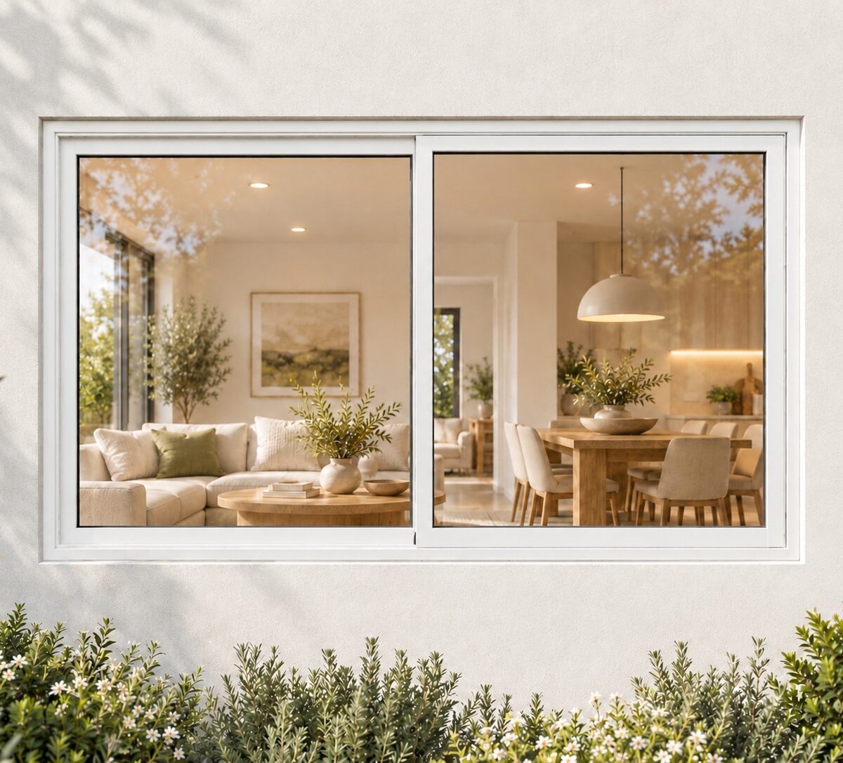kenzo hs96w white 900x600mm sliding window