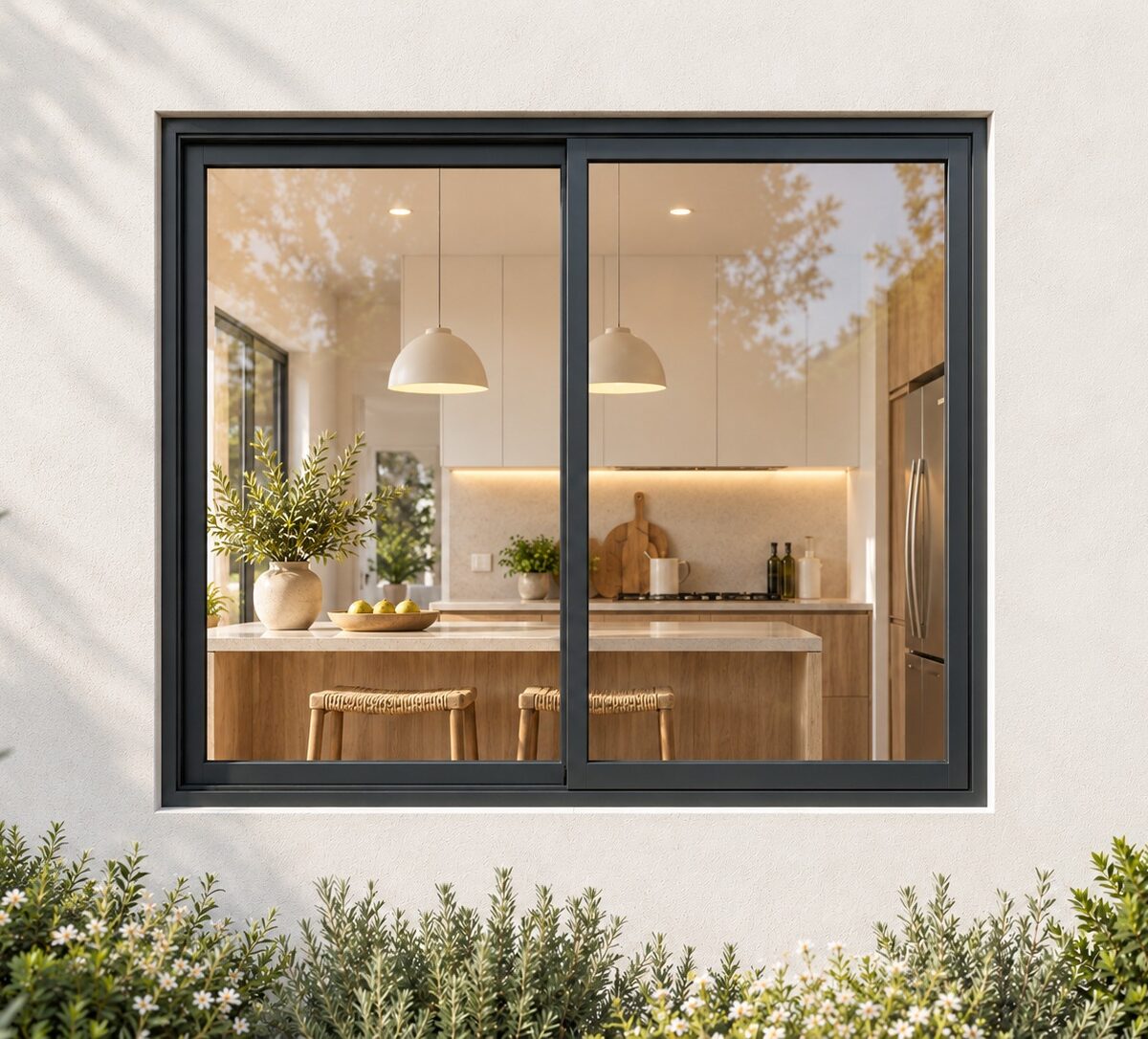 kenzo hs99c charcoal 900x900mm sliding window