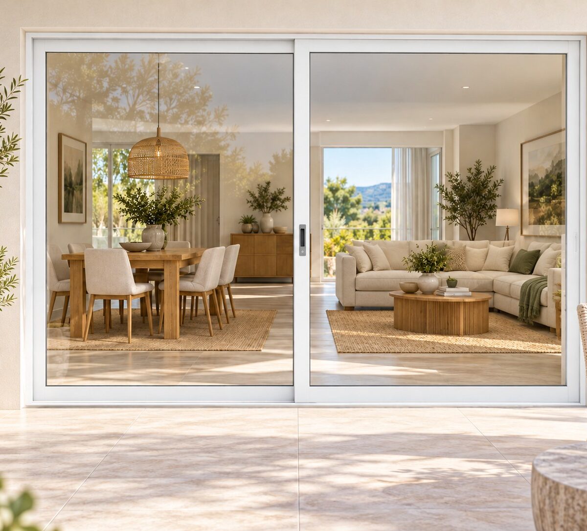 kenzo ox2421w white 2400mm sliding door