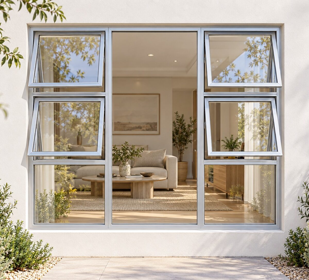 kenzo p4tt1818s silver 1800x1800mm top hung window