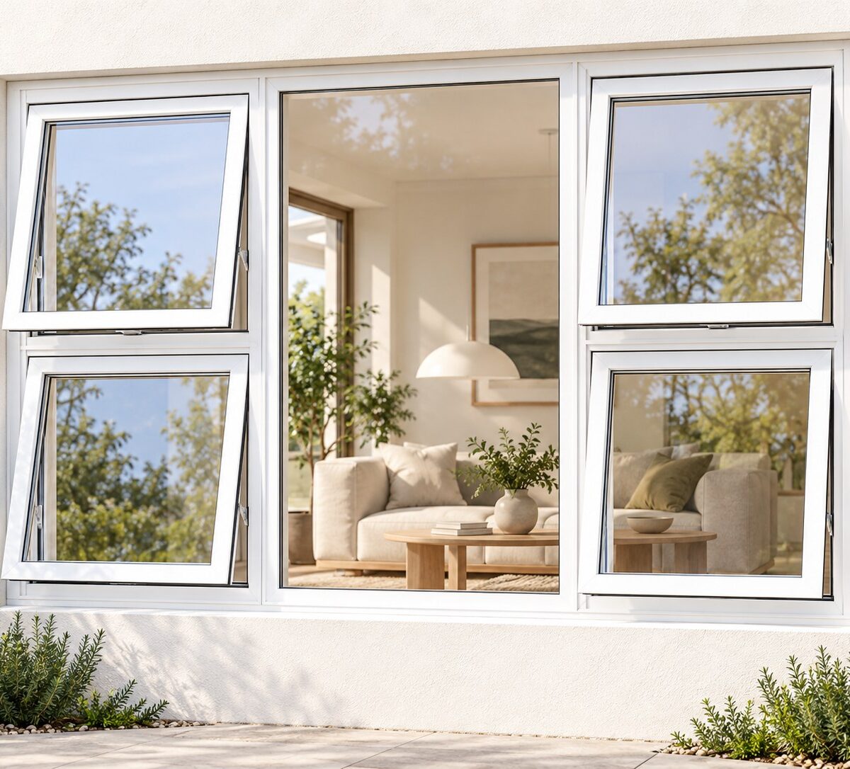 kenzo p4tt2112w white 2100x1200mm top hung window