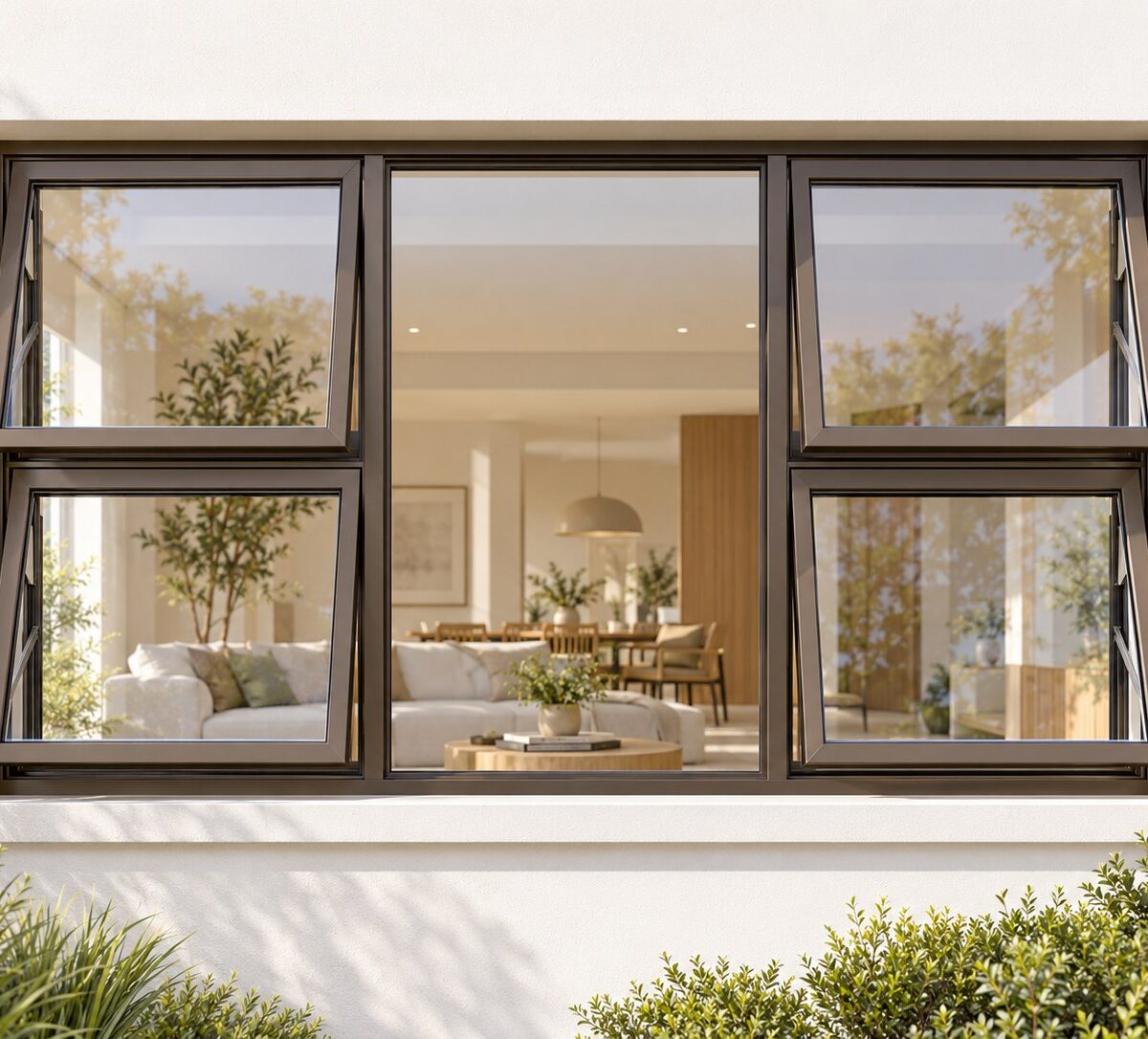 kenzo p4tt2412b bronze 2400x1200mm top hung window