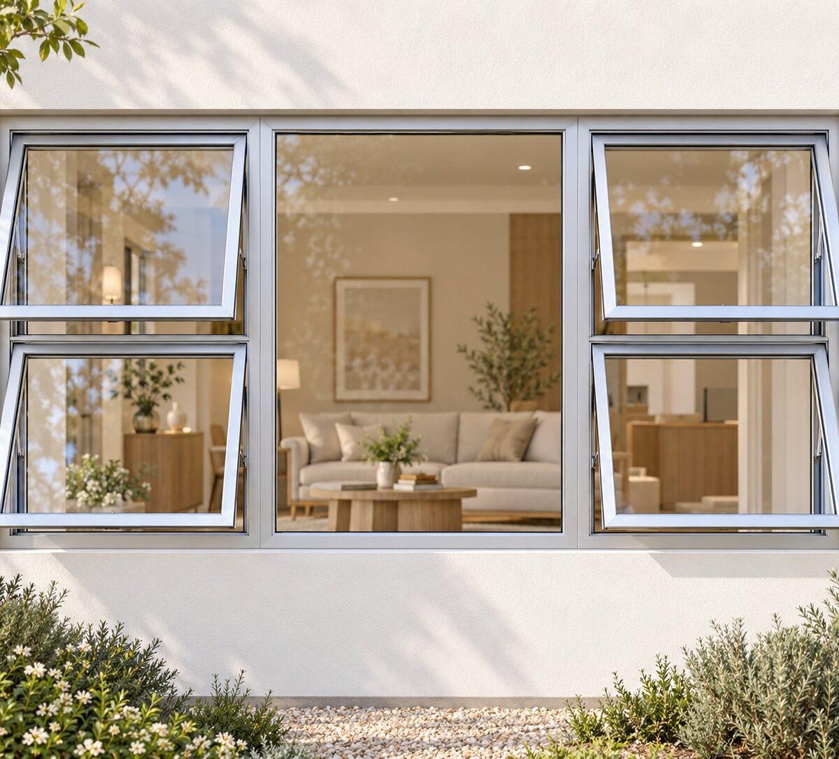 kenzo p4tt2412s silver 2400x1200mm top hung window