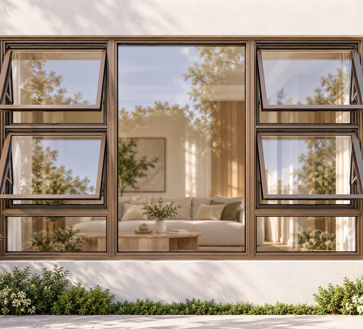 kenzo p4tt2415b bronze 2400x1500mm top hung window