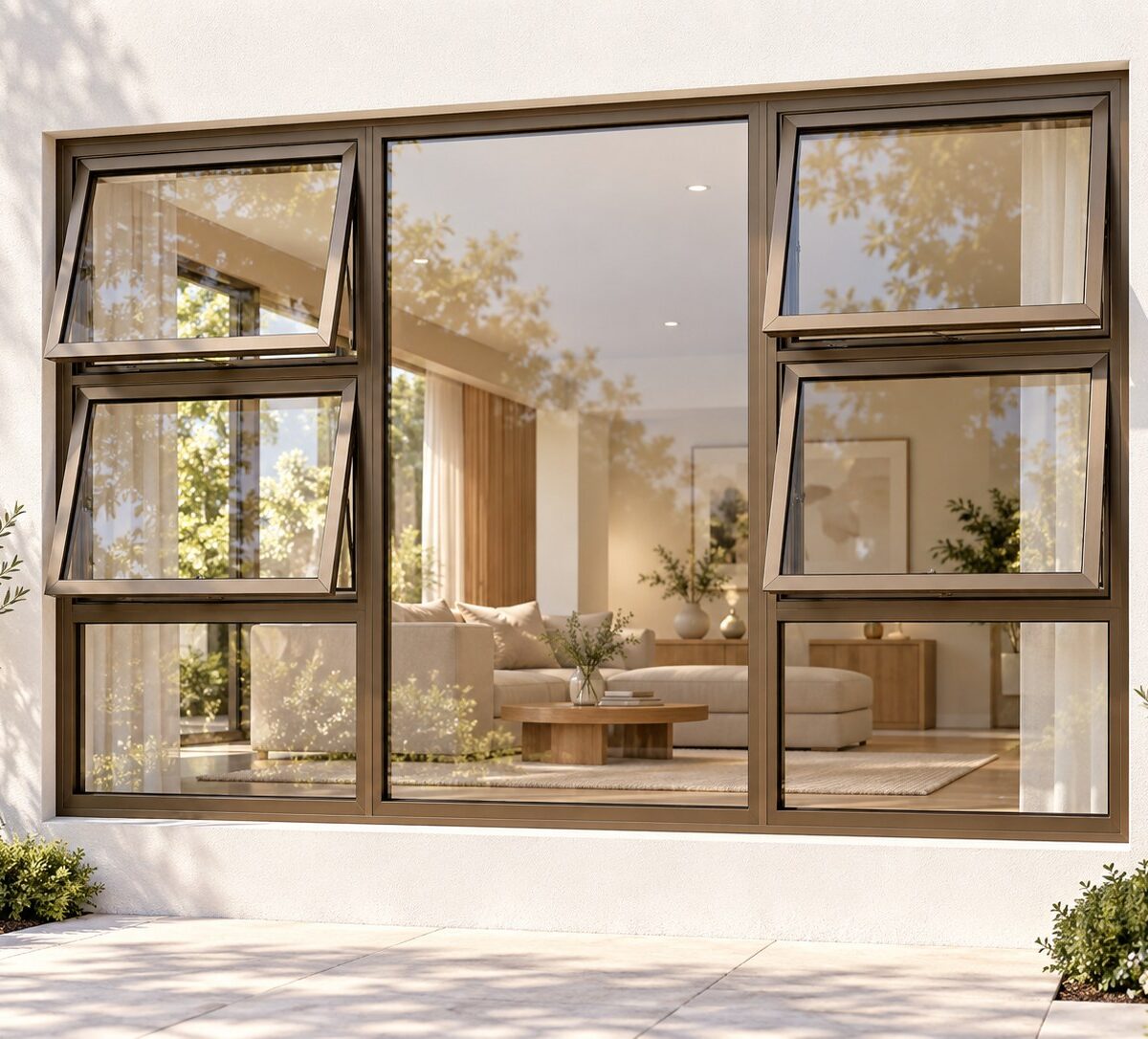 kenzo p4tt2418b bronze 2400x1800mm top hung window