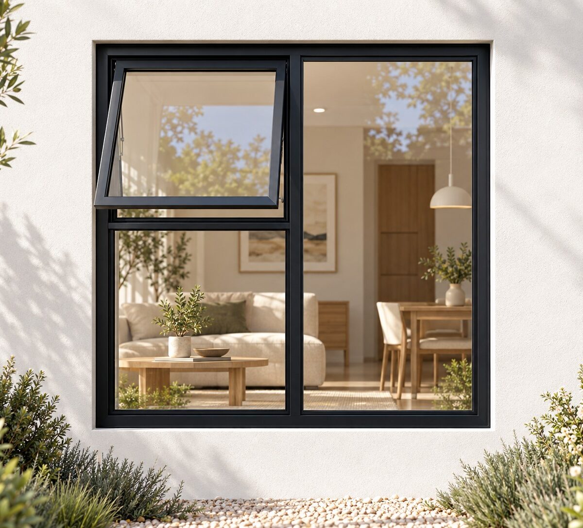 kenzo pt1212lbl black 1200x1200mm top hung window