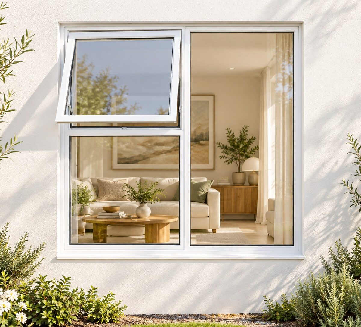 kenzo pt1212lw white 1200x1200mm top hung window