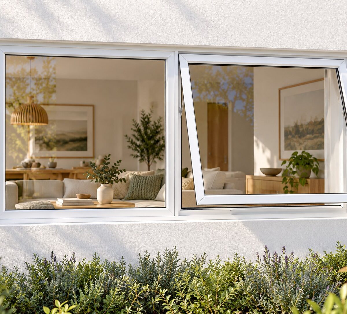 kenzo pt126rw white 1200x600mm top hung window