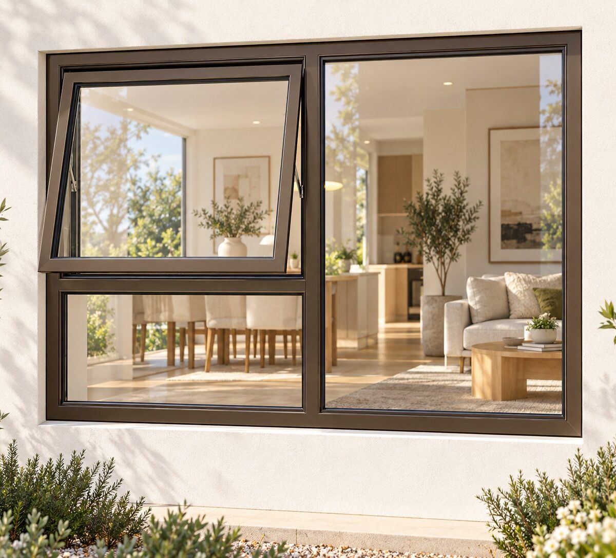 kenzo pt129lb bronze 1200x900mm top hung window