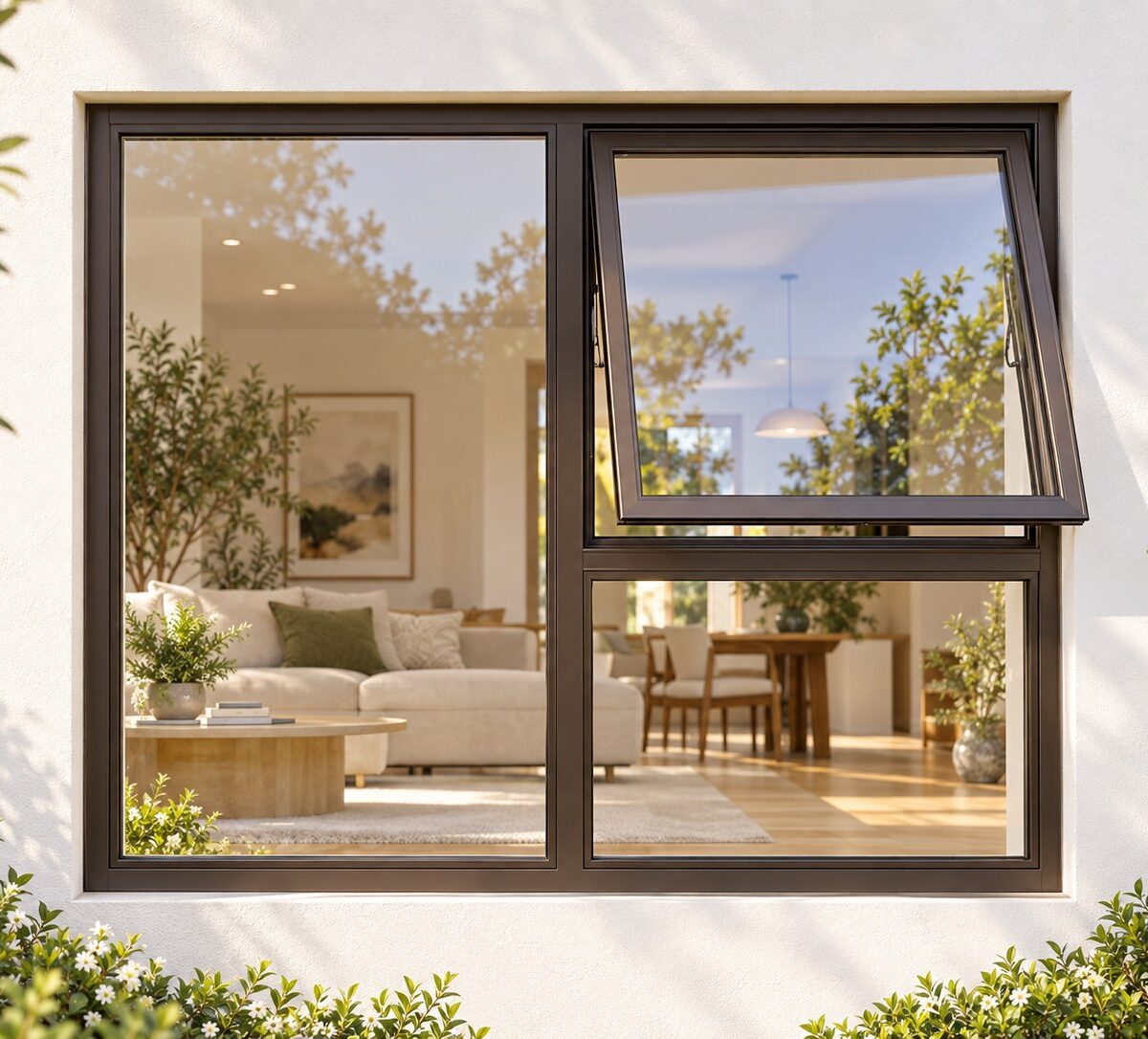 kenzo pt129rb bronze 1200x900mm top hung window