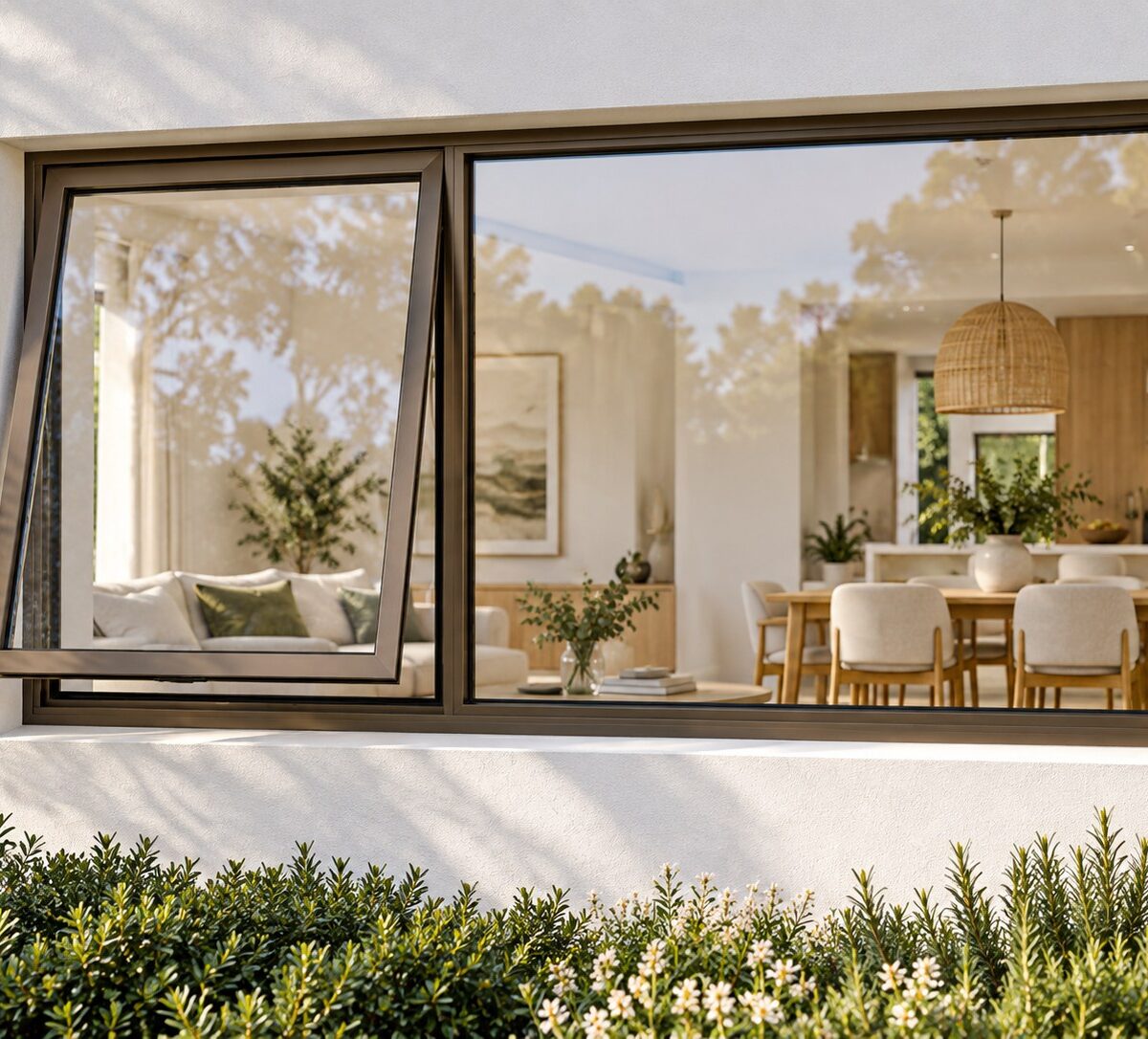 kenzo pt156lb bronze 1500x600mm top hung window