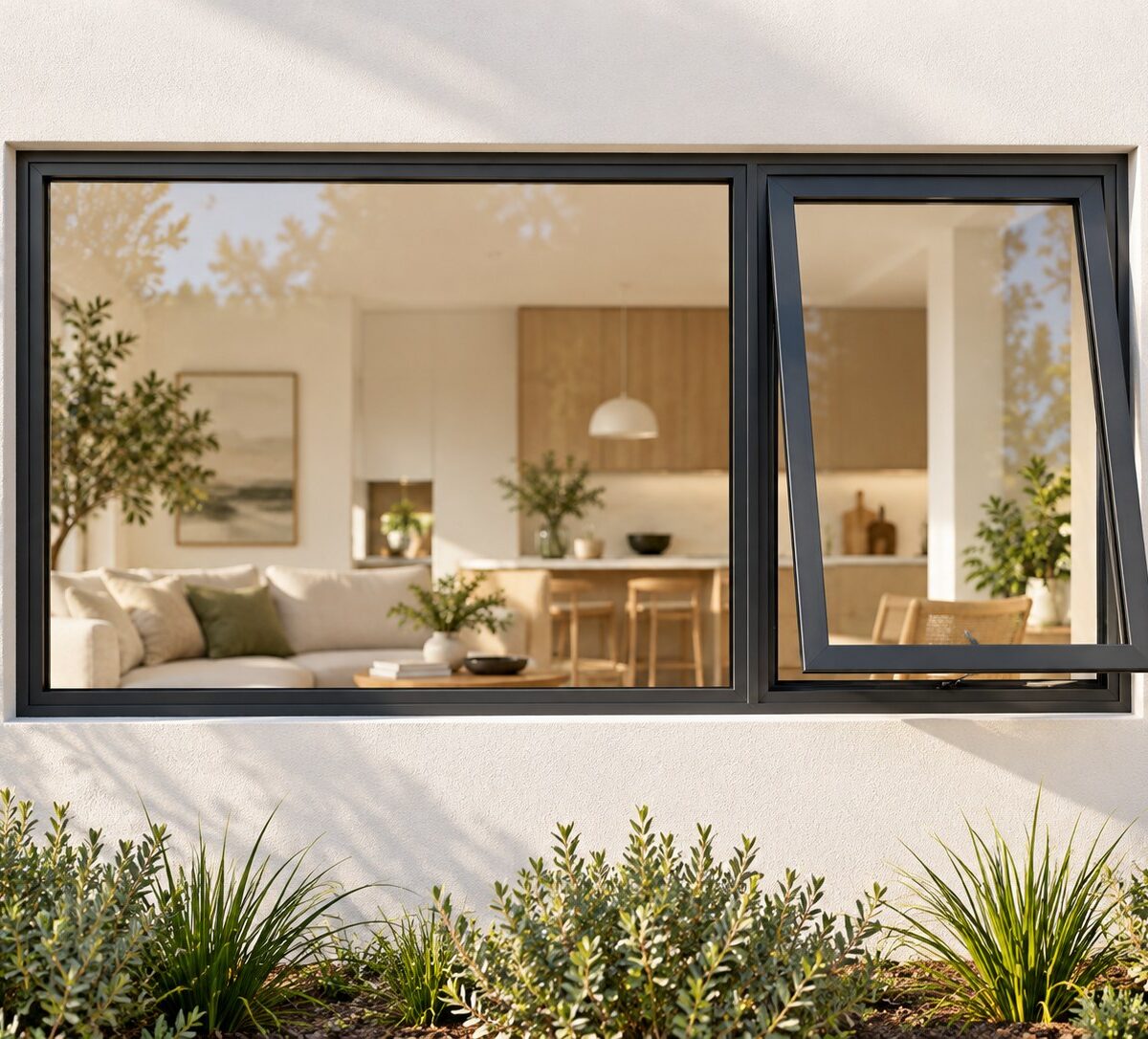 kenzo pt156rc charcoal 1500x600mm top hung window