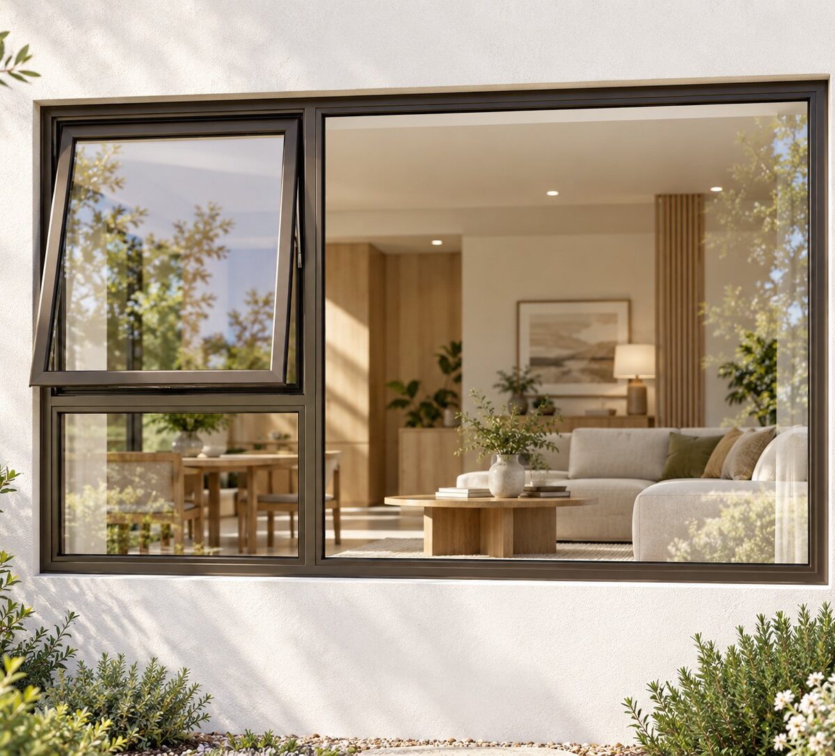 kenzo pt159lb bronze 1500x900mm top hung window