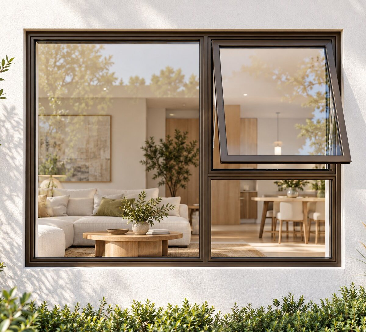 kenzo pt159rb bronze 1500x900mm top hung window