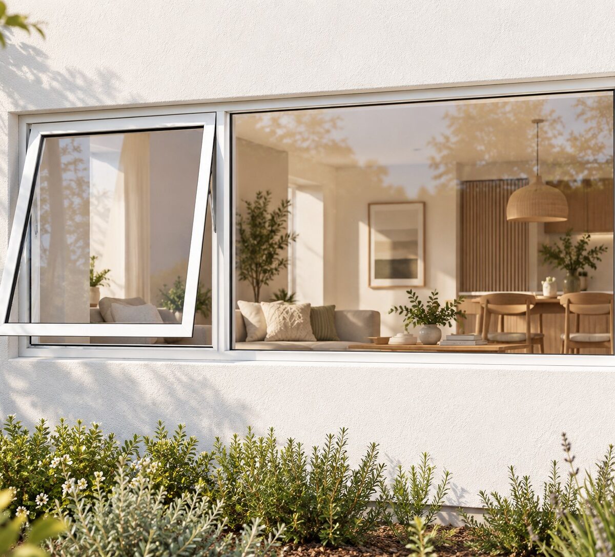 kenzo pt186lw white 1800x600mm top hung window