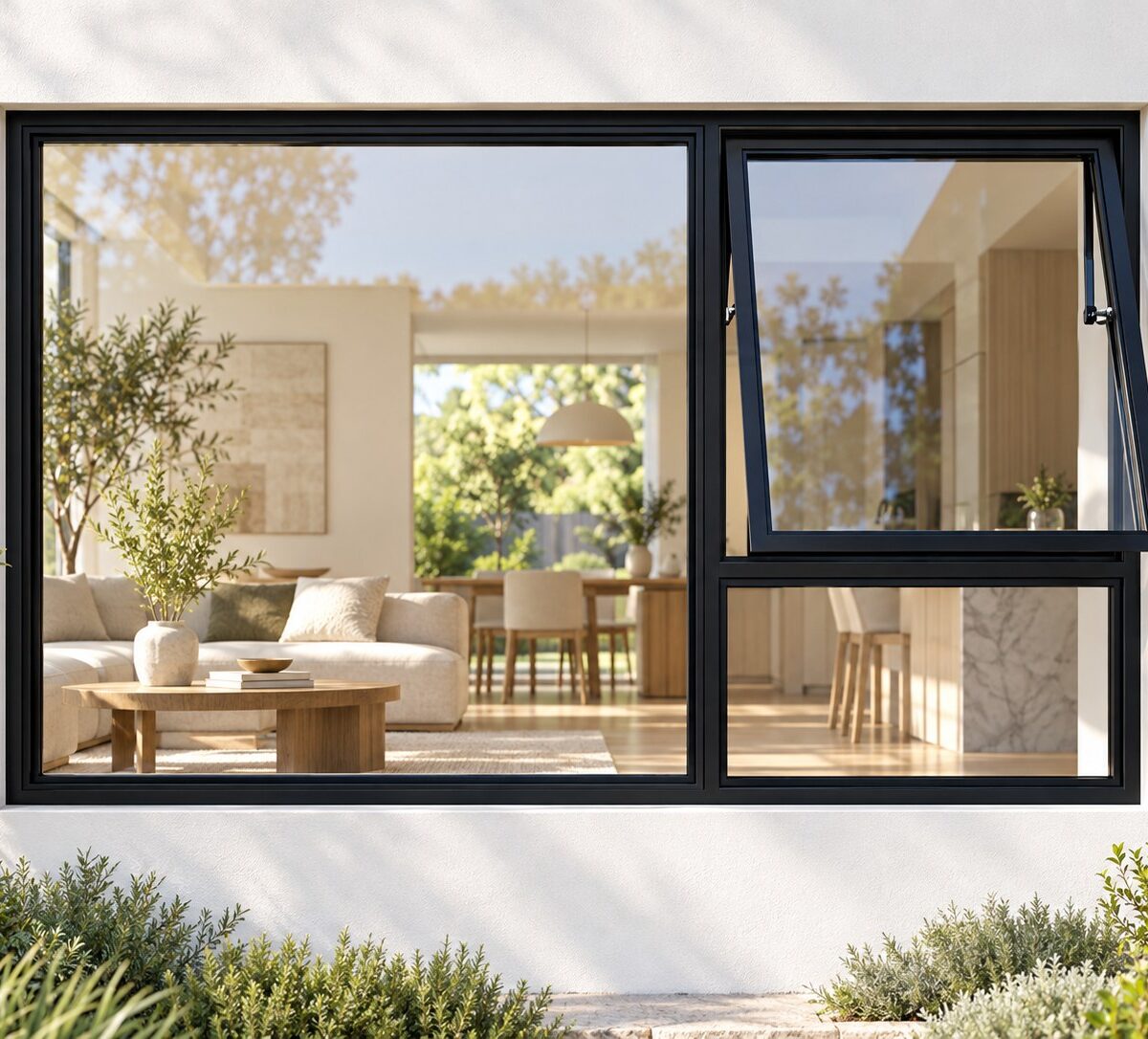 kenzo pt189rbl black 1800x900mm top hung window