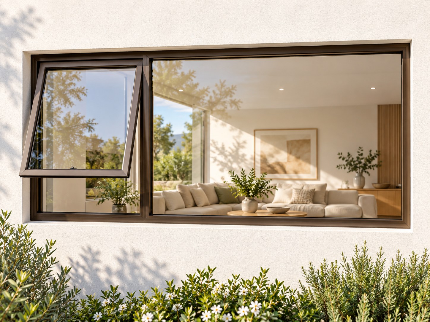 kenzo pt216lb bronze 2100x600mm top hung window kenzo pt216lb bronze 2100x600mm top hung window