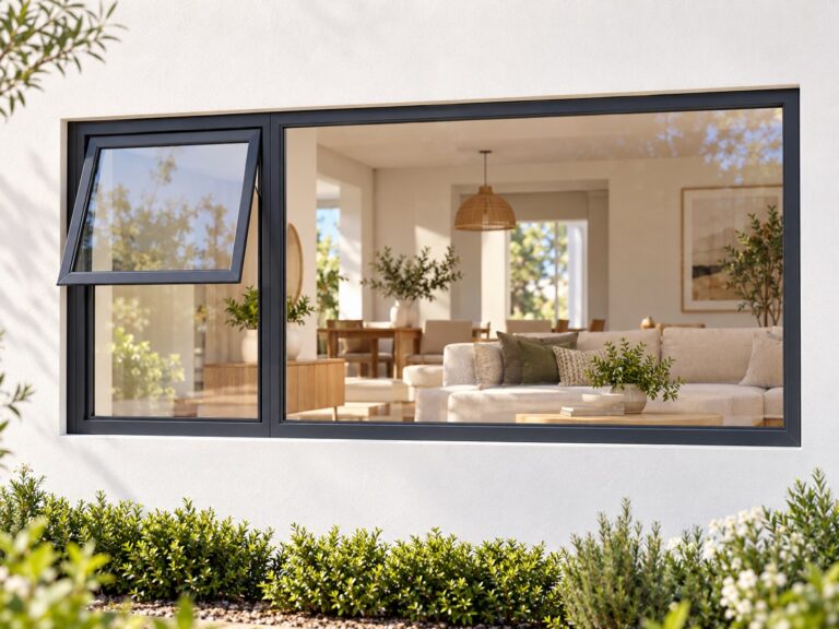 kenzo pt216lc charcoal 2100x600mm top hung window