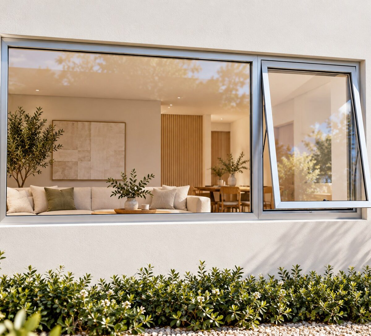 kenzo pt216rs silver 2100x600mm top hung window