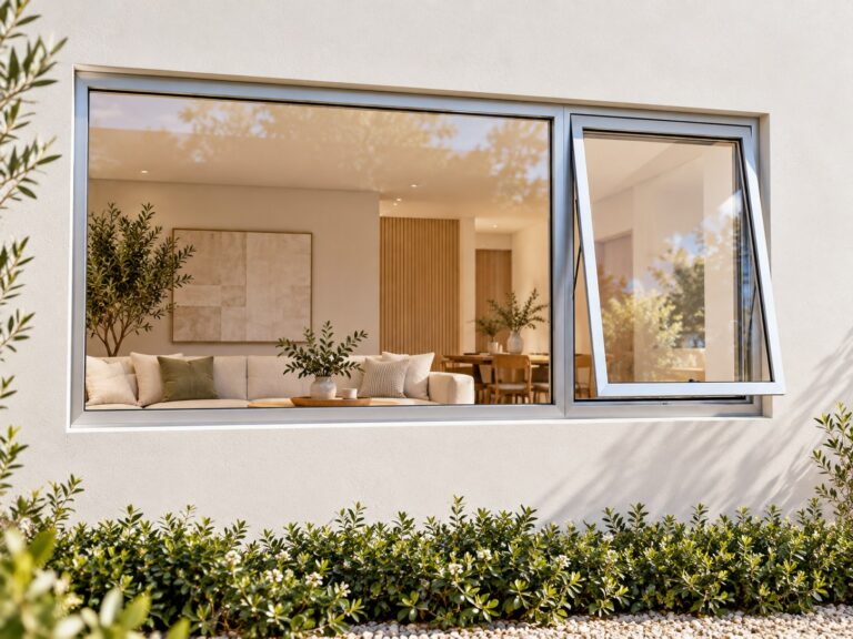 kenzo pt216rs silver 2100x600mm top hung window