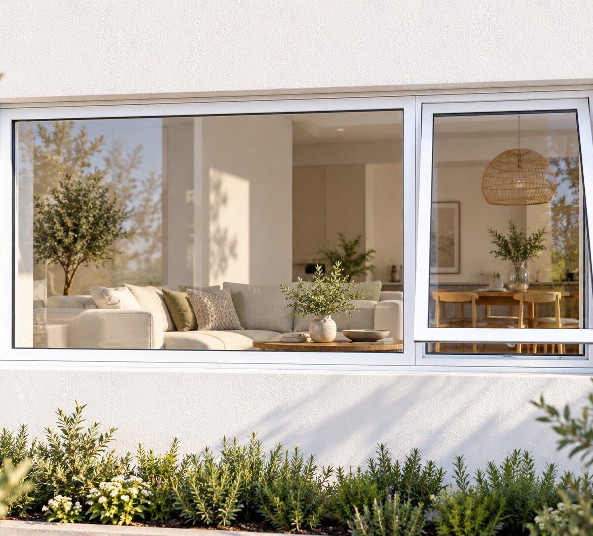 kenzo pt216rw white 2100x600mm top hung window