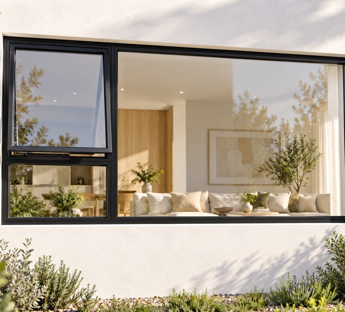 kenzo pt219lbl black 2100x900mm top hung window