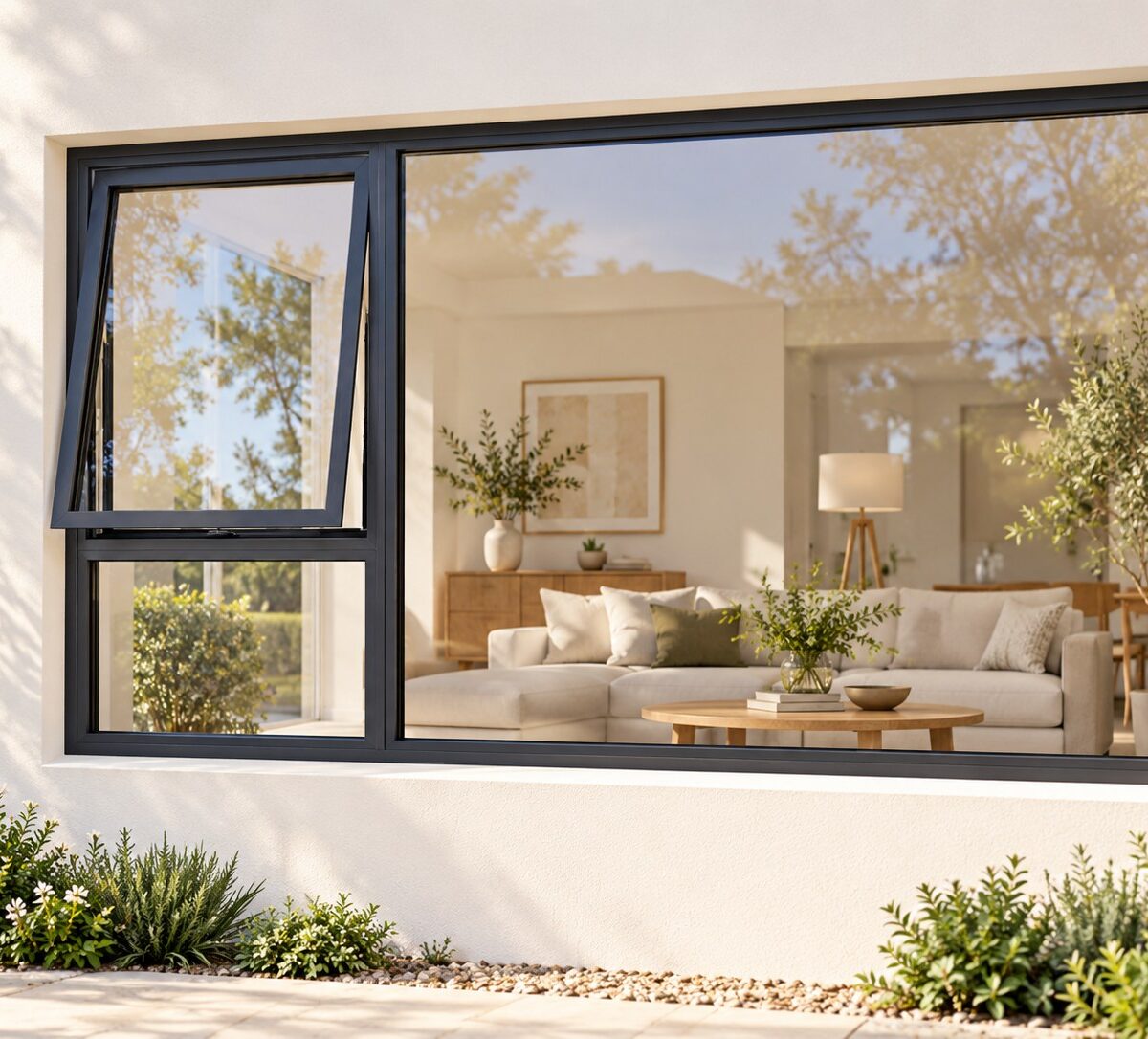 kenzo pt219lc charcoal 2100x900mm top hung window