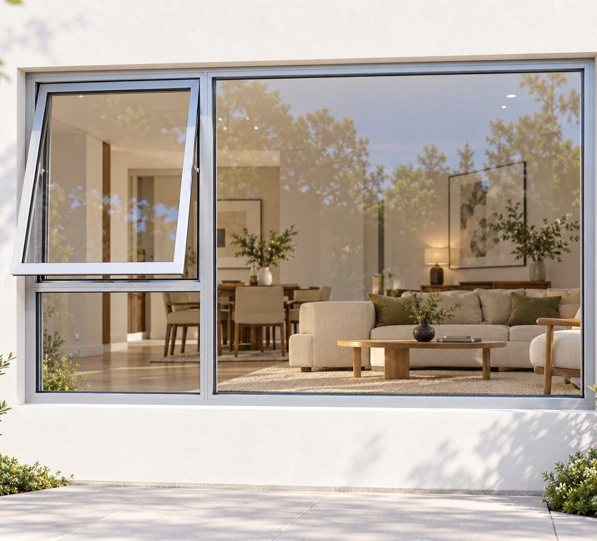 kenzo pt219ls silver 2100x900mm top hung window