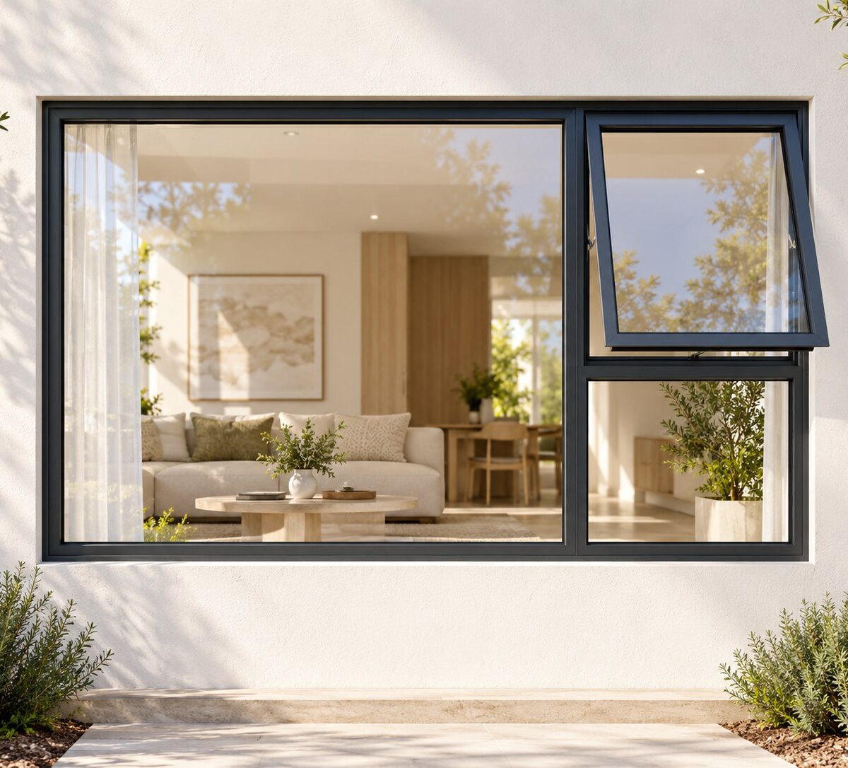 kenzo pt219rc charcoal 2100x900mm top hung window