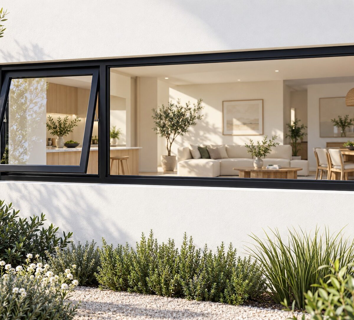 kenzo pt246lbl black 2400x600mm top hung window
