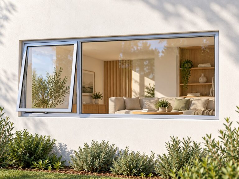 kenzo pt246ls silver 2400x600mm top hung window