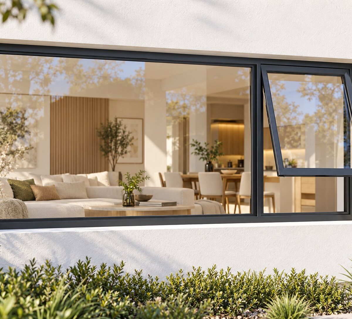 kenzo pt246rc charcoal 2400x600mm top hung window