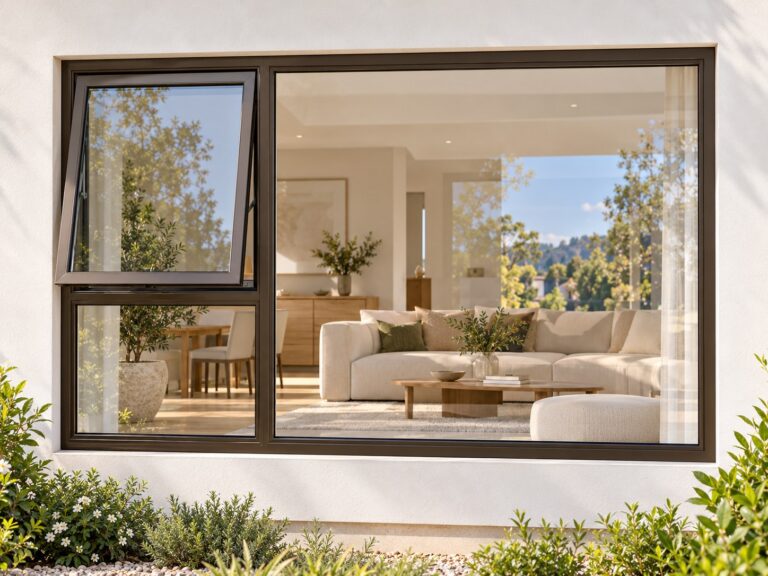 kenzo pt249lb bronze 2400x900mm top hung window