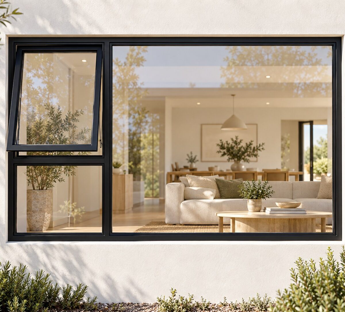 kenzo pt249lbl black 2400x900mm top hung window