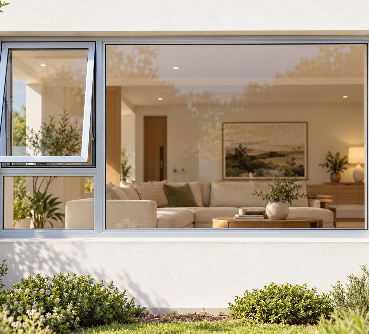 kenzo pt249ls silver 2400x900mm top hung window