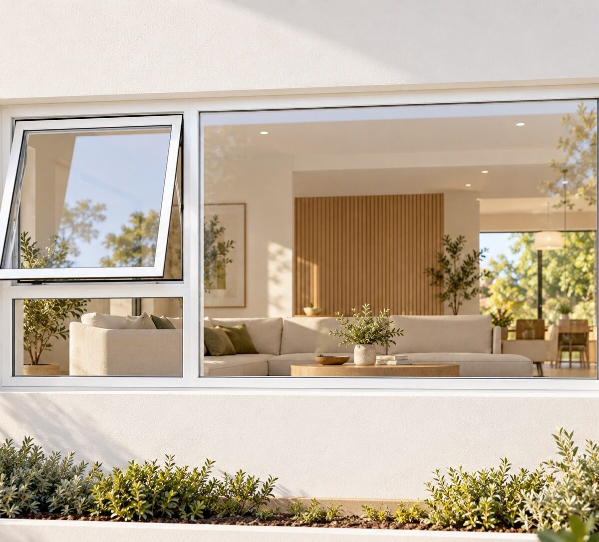 kenzo pt249lw white 2400x900mm top hung window
