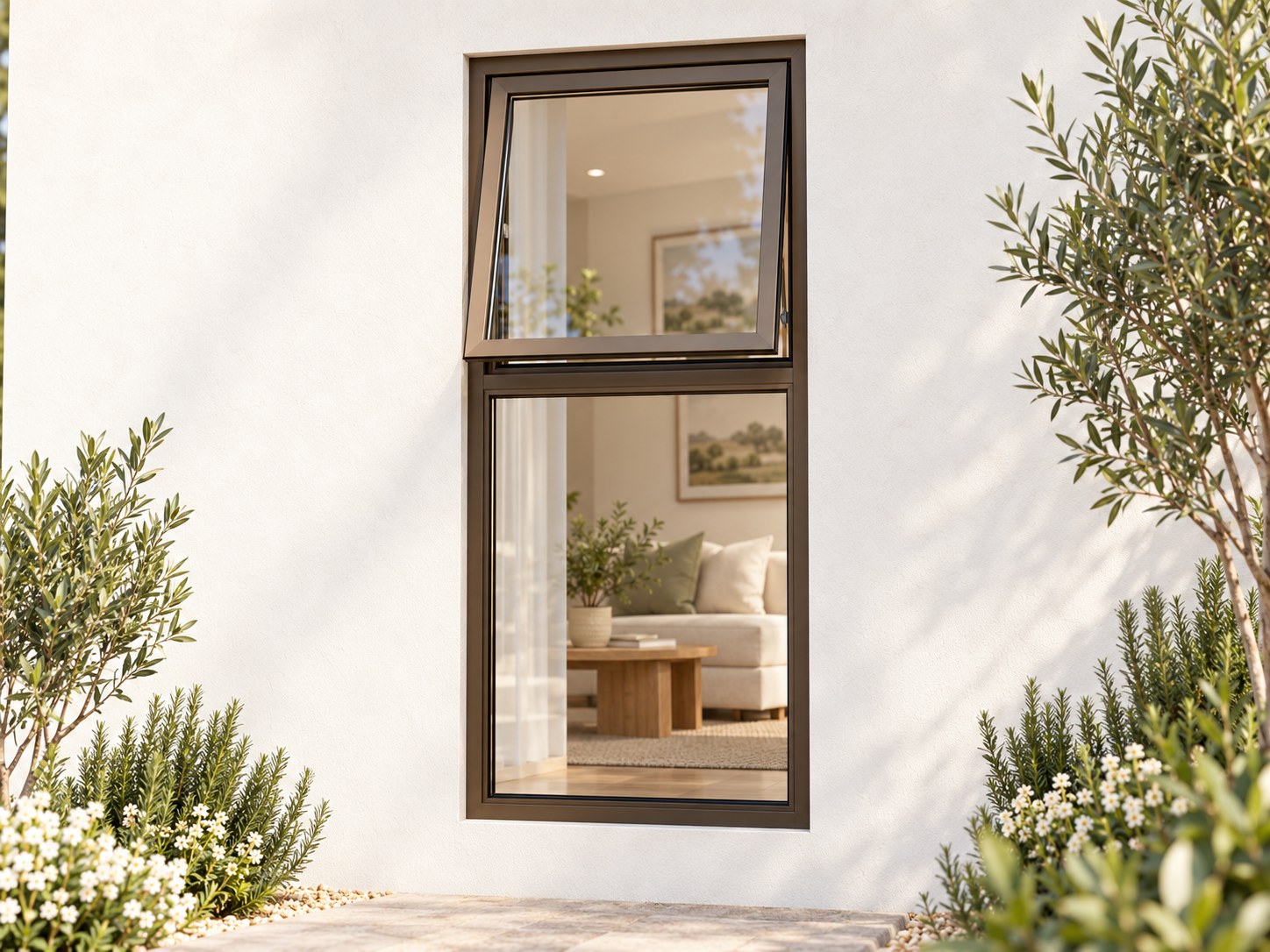 kenzo pt612b bronze 600x1200mm top hung window kenzo pt612b bronze 600x1200mm top hung window