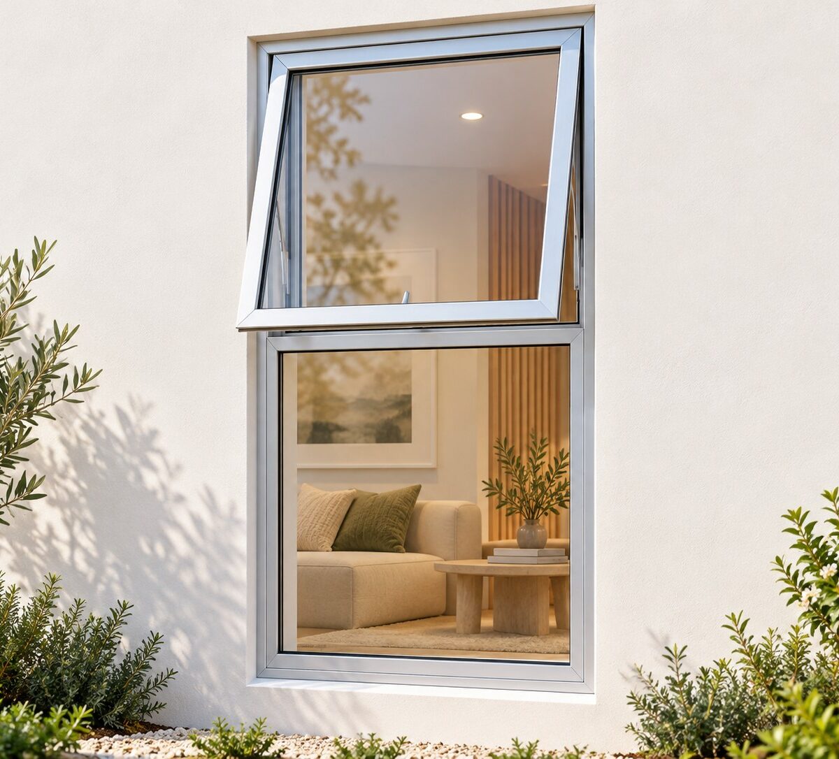 kenzo pt612s silver 600x1200mm top hung window