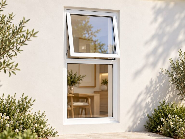 kenzo pt612w white 600x1200mm top hung window