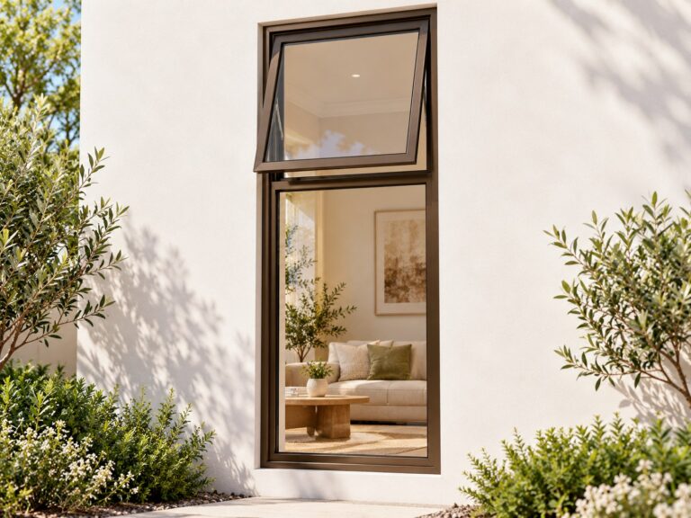 kenzo pt615b bronze 600x1500mm top hung window