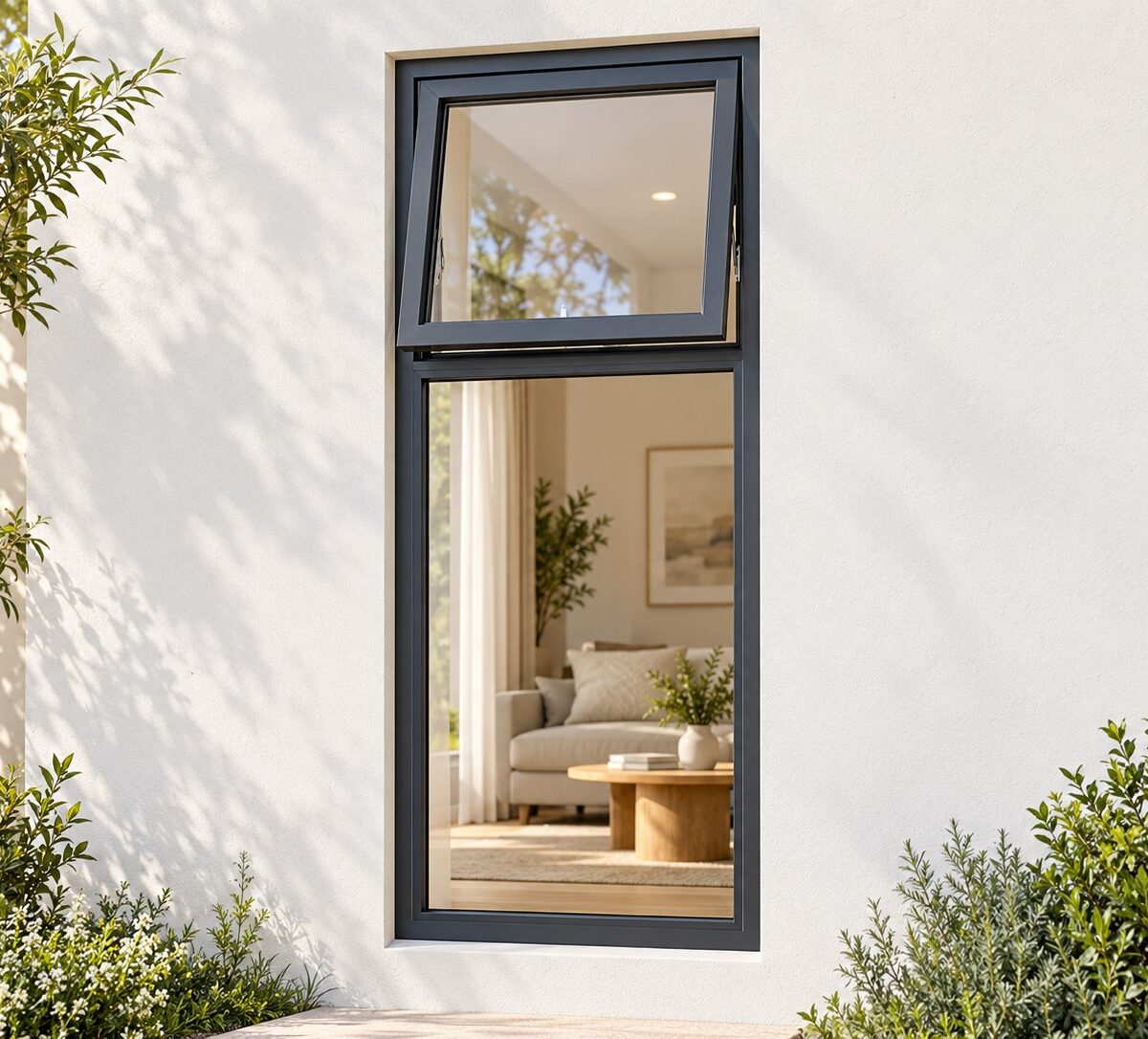 kenzo pt615c charcoal 600x1500mm top hung window